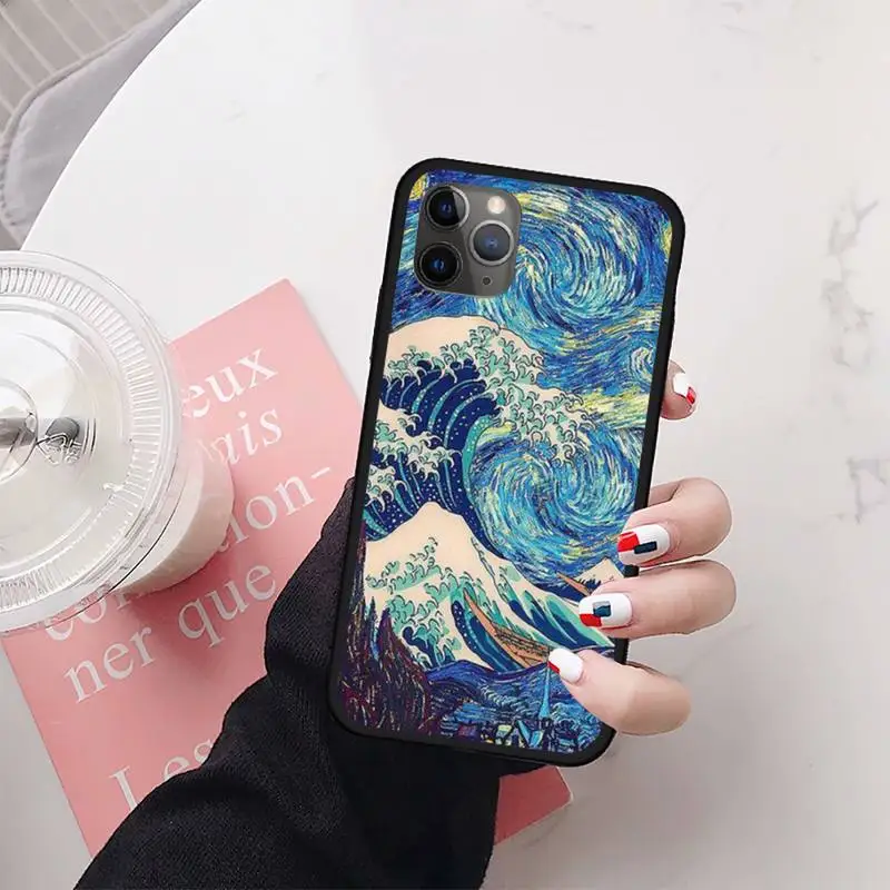 

Paintings Starry Night Van Gogh Phone Case for iPhone 11 12 mini pro XS MAX 8 7 6 6S Plus X 5S SE 2020 XR