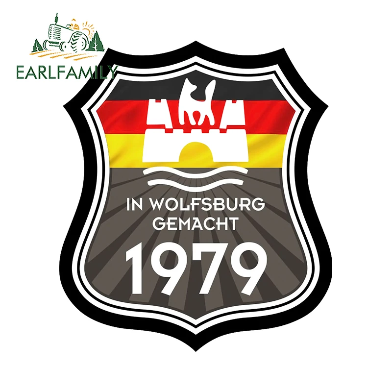 EARLFAMILY 13 см x 11 4 в Wolfsburg Gemacht 1979 защитный мотив подходит для всех внешних виниловых
