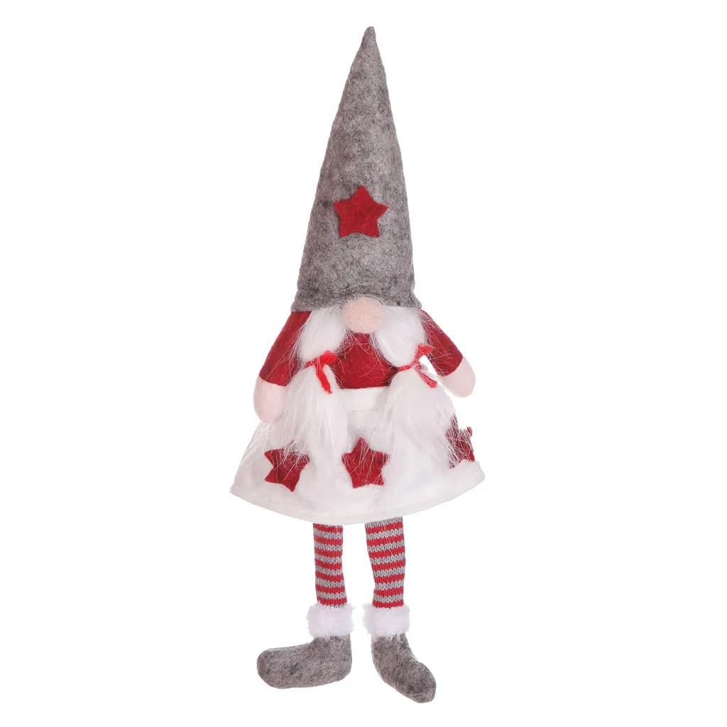 Рождественские украшения для дома Gnome милые куклы без лица девочек оконные