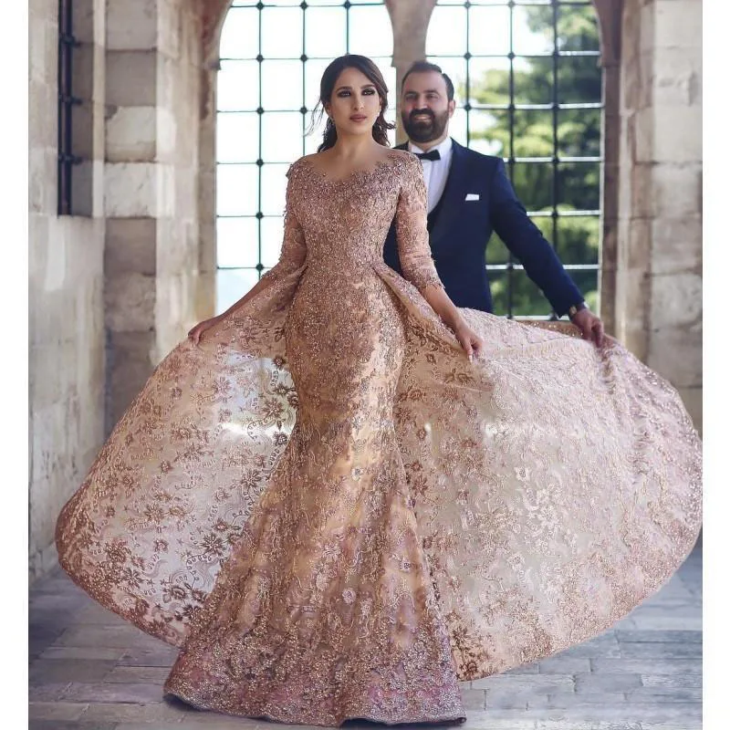 Роскошное кружевное платье Русалка с бусинами для выпускного вечера иллюзионное