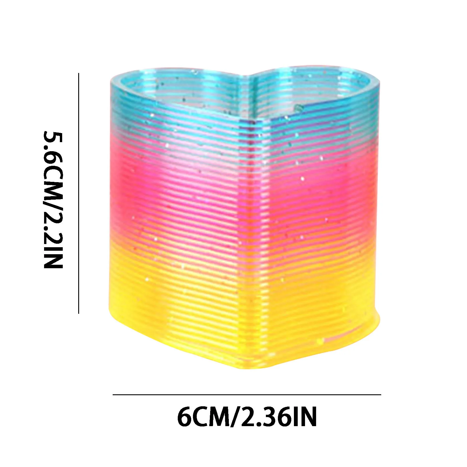 

Children's Toys Hot-Selling Rainbow Toy Special-Shaped Glitter Transparent Rainbow Circle Telescopic stretch star love funny toy