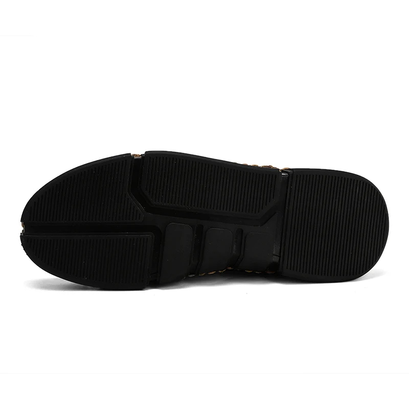 Мужская повседневная кожаная обувь лоферы из спилка на плоской подошве размеры