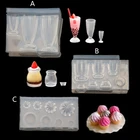 DIY 3D стеклянная бутылка, форма из смолы, Кубок, чашка, имитация еды, мини-торт, силиконовая форма
