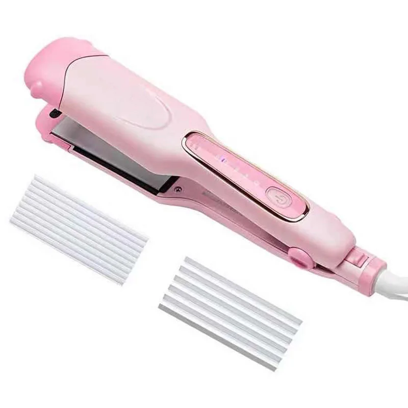

Ceramic Hair Straightner Iron With Three Replaceable Plates Make Hair Roots Fluffy Professional Hair Straightner For Women