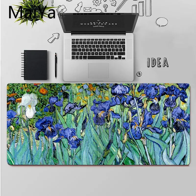 maiya van gogh art painting customized mousepads computer laptop anime mouse mat free shipping large mouse pad keyboards mat free global shipping