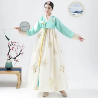 sequined big skirt hanbok korean traditional palace costume traditional folk dance performance costume holiday embroidered dress