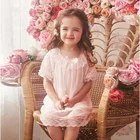 Детские стильные винтажные кружевные ночные рубашки в стиле принцессы