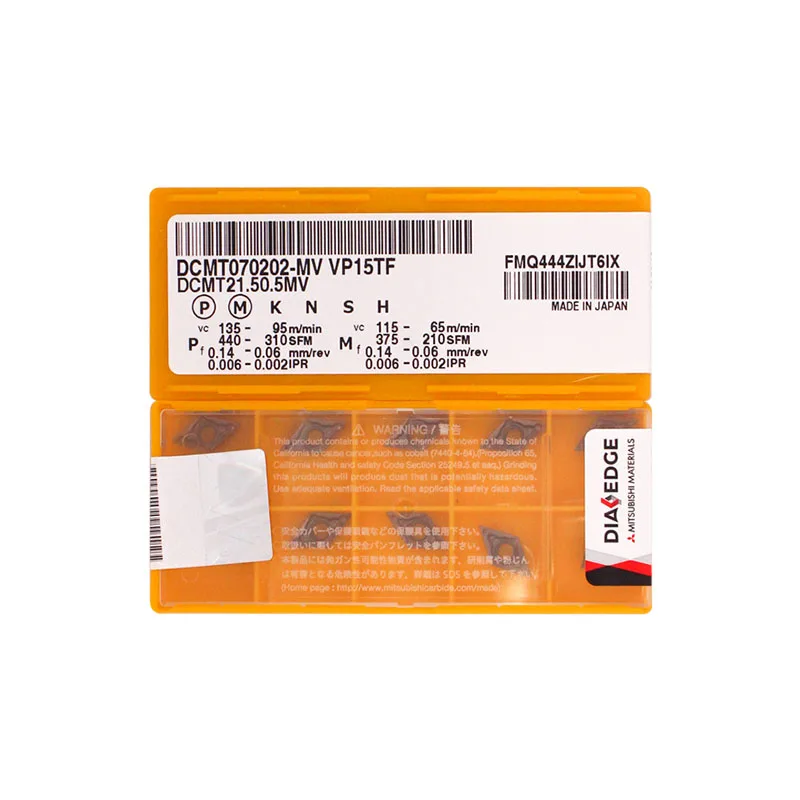 

Original MITSUBISHI CNC Tool DCMT070202-MV VP15TF For Turning Insert CNC Blade lathe Tools
