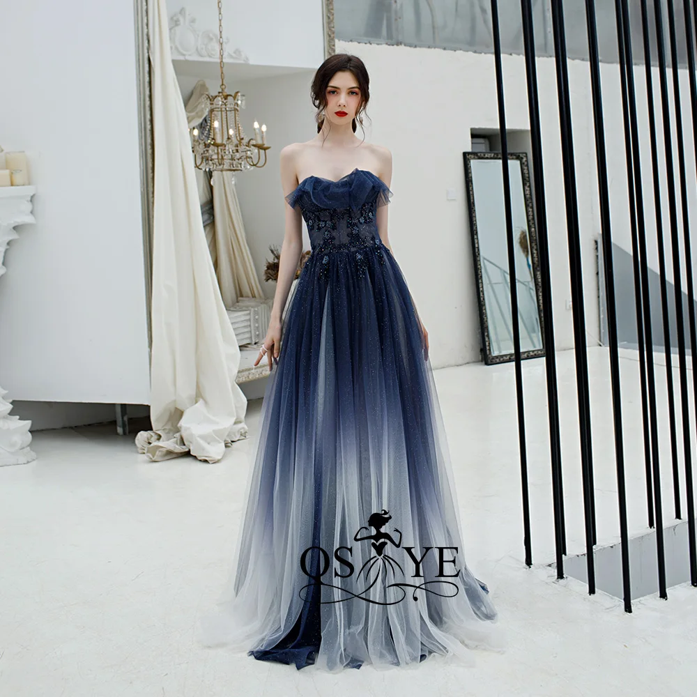QSYYE ever pretty Длинные Выпускные платья Тюль возлюбленная vestidos largos украшенное бисером с длиной до пола формальное вечернее платье вечерние платья