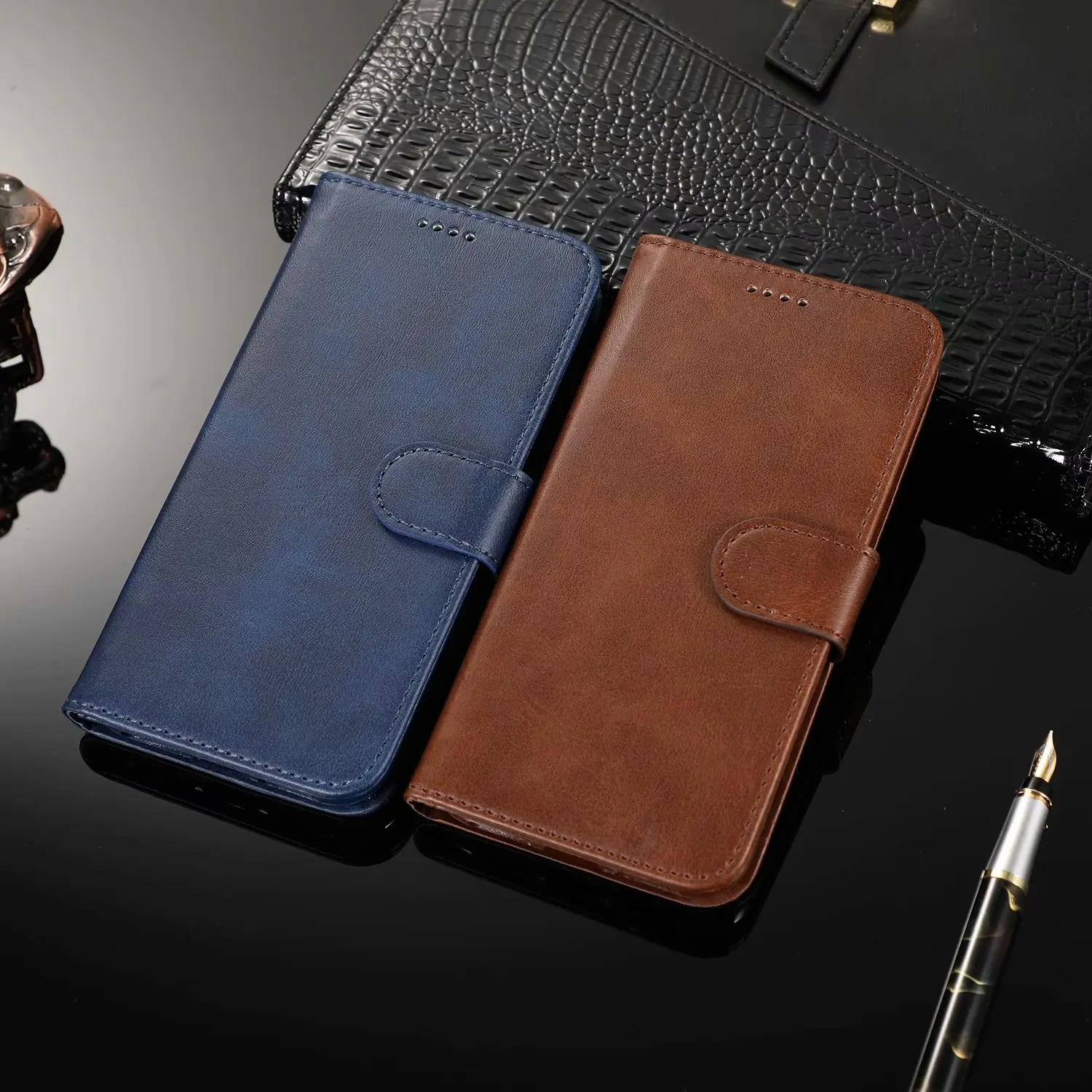 Деловой кожаный чехол для Xiaomi Redmi Note 8T 8 7 Pro 6 5 K30 K20 6A книжка RedMi Note8 Note7 Note8T|Бамперы| |