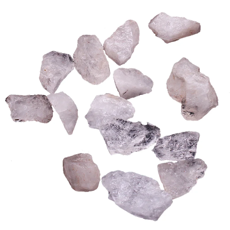 

500g Natural White Stone Quartz Ornaments Crystal Minerals Crushed Wool Fish Tank Decoration Landscape Home Office Reiki