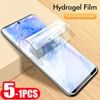 5-1 шт. чехол для Samsung Galaxy s7 edge s8 s9 s10 s10e lite plus, защита экрана телефона s20 s21 FE, ультрагидрогелевая пленка, не стекло