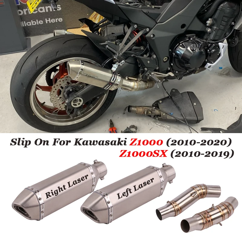 Slip On per Kawasaki Z1000 2010-2020 Z1000SX 10-19 sistema completo moto scarico carbonio fuga Mid Link silenziatore DB Killer