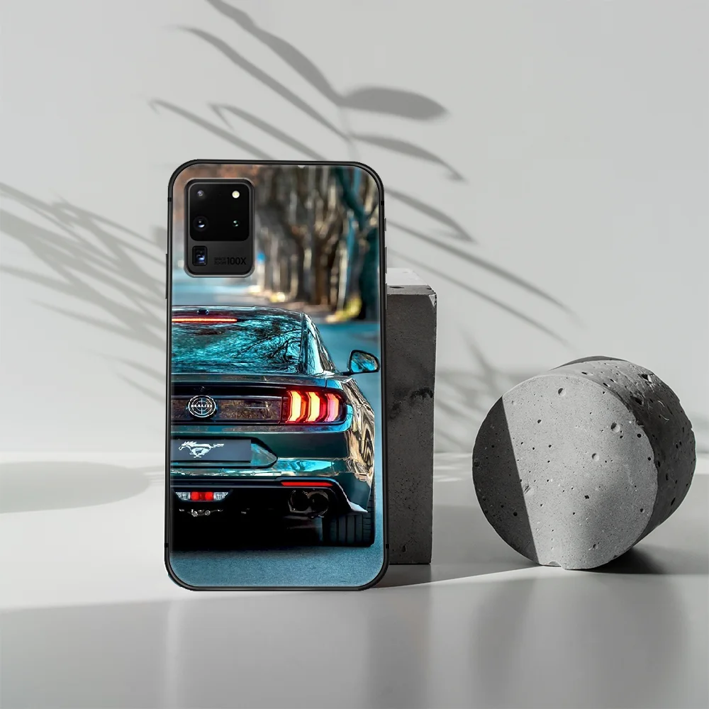 

mustang Sports car Phone Case Cover Hull For Samsung Galaxy S 7 8 9 10 e 20 FE edge uitra plus Note 9 10 20 black Cell Silicone