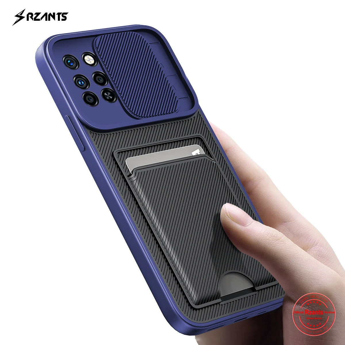 rzants for infinix note 10 pro case slide camera protector stripe shockproof card slot holder wallet anti drop phone cover free global shipping