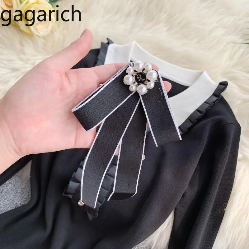 Gagarich Ретро Черное платье 2019 осеннее Новое милое элегантное женское с длинным