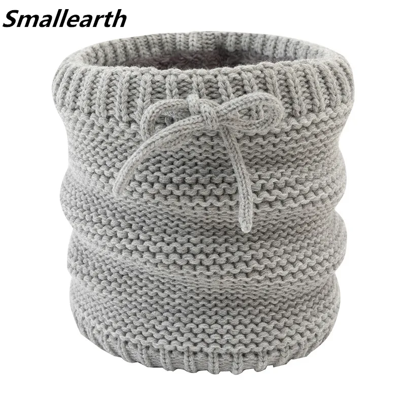 

New Children Winter Scarf Women Men Plus Velvet Neckerchief Boys Girls Thick Elastic Mufflers Outdoor Autumn Knitted Kids Scarf