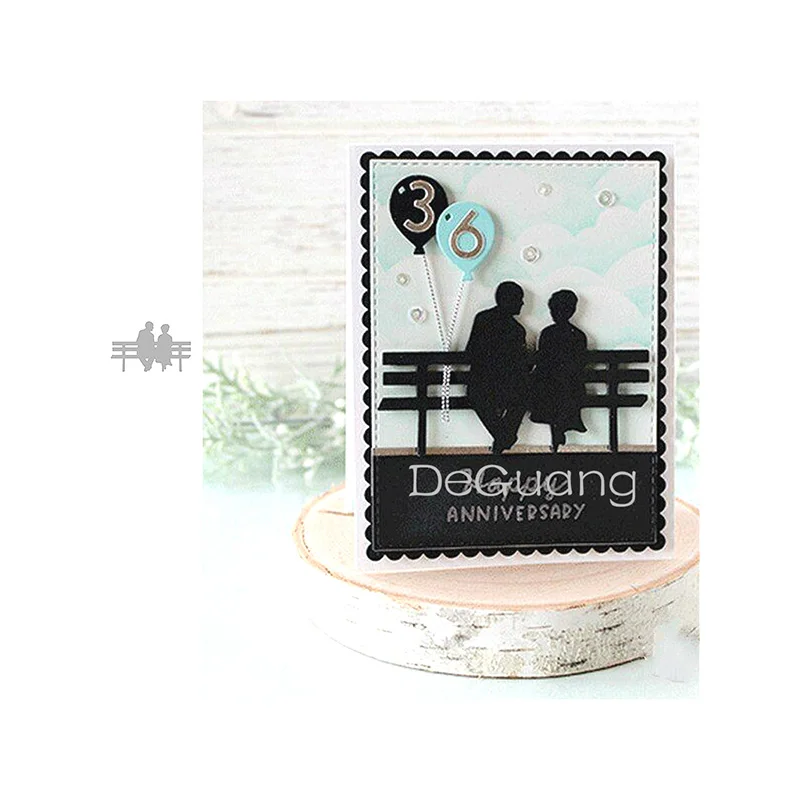 Deguang металлическая резка и скрапбукинг Сделай Сам Тиснение Бумага рукоделие альбом карточка 3D Творческий парный стул Новинка 2020
