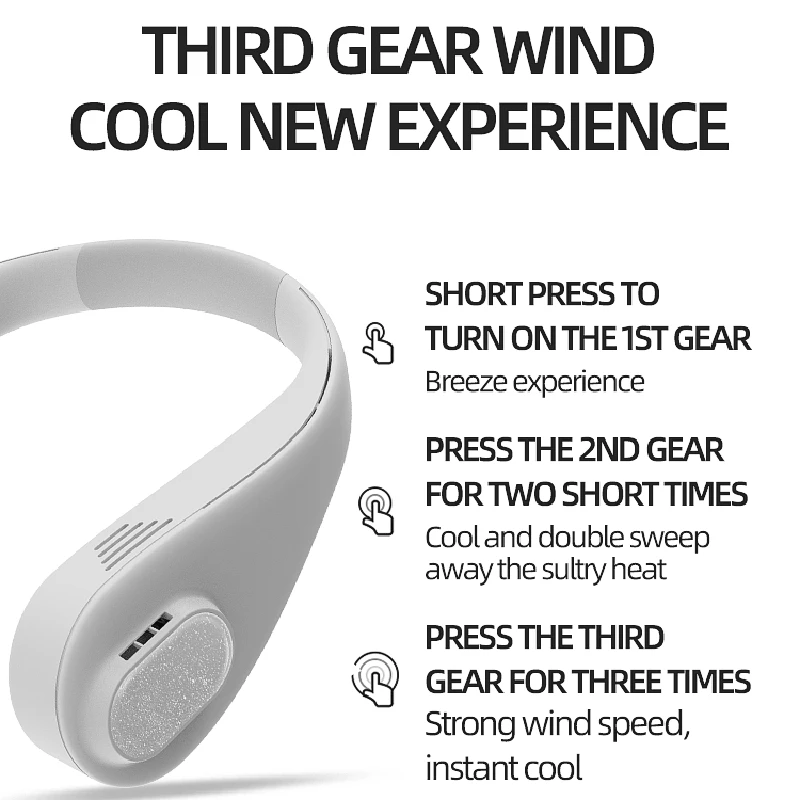 

Leafless Hanging Neck Fan, Mini USB , Ewearable,for Outdoor Office Travel