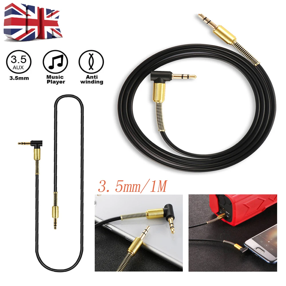 Автомобильный аудиокабель Aux L образный 90 градусный разъем сильная совместимость