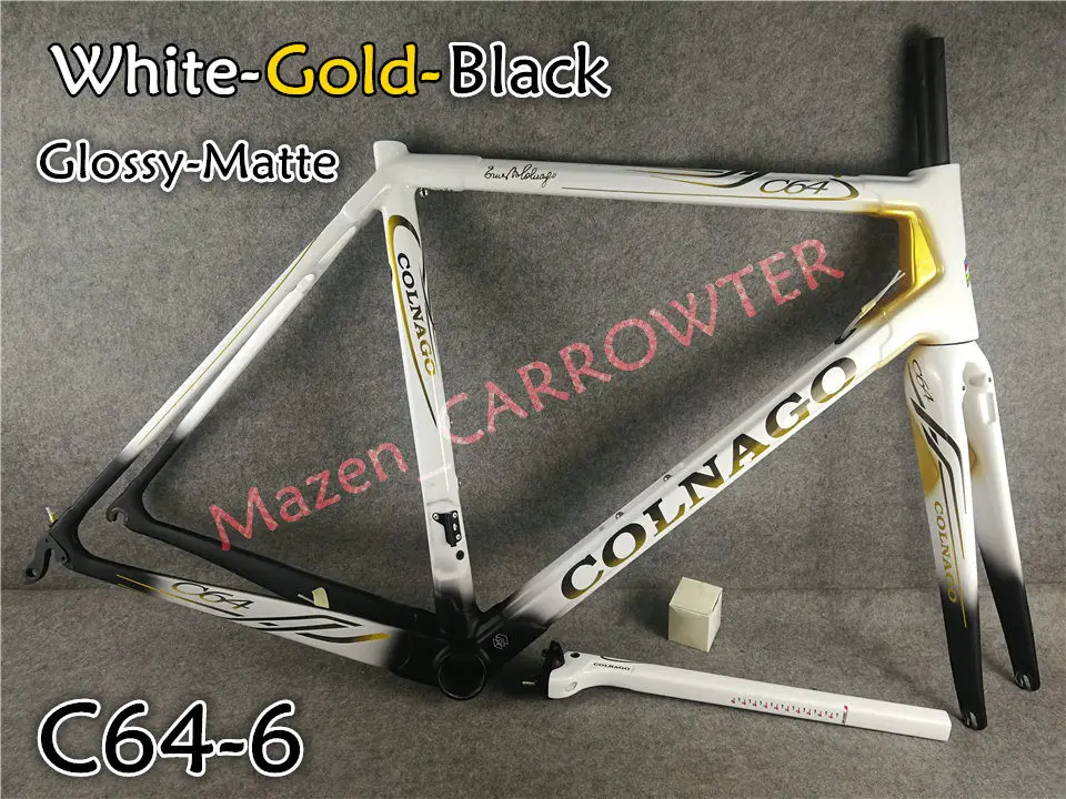 Новое поступление T1100 UD матовый-глянцевый черный красный Colnago C64 карбоновая рама для дорожного велосипеда с 52 см 6 цветов на выбор