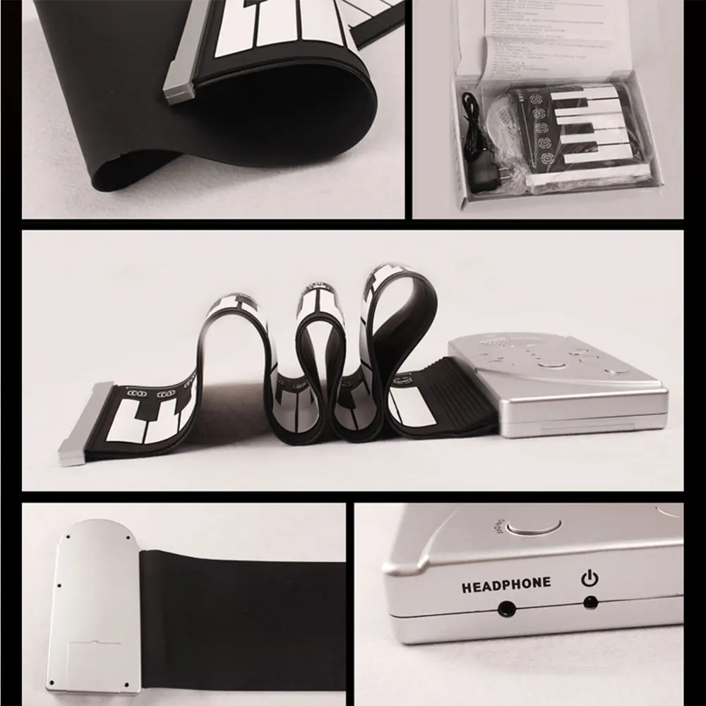 Гибкая 49 клавишная детская электронная клавиатура пианино электронный орган usb