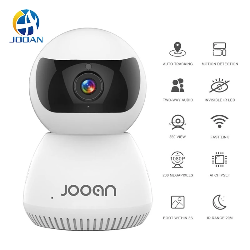 Jooan, Wifi камера, 1080 P, домашняя, WiFi, IP камера, ночное видение, умная камера, веб-камера, видеонаблюдение, интеллектуальное слежение, камера безопасности