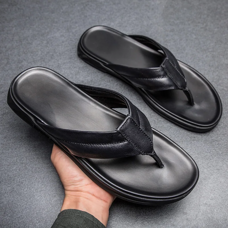 

slipper outdoor Mens half flip men beach indoor sandalsslippers zapatillas man andar work massage mens Man sandals flip-flops