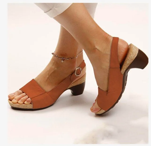 

Work sandals Ladies Casual Sandals Large Size Medium Thick with Women Fashion Sandals Non-slip Comfortable Ladies Luxury Sandals