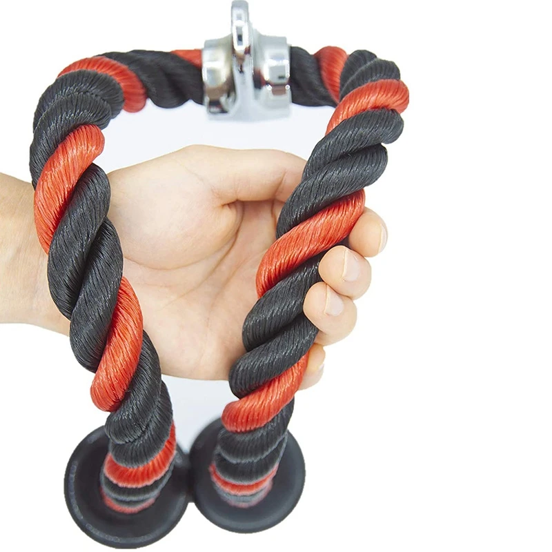 

2 Pcs 27.5 Inch Cable Rope Attachment Nylon Braided Tricep Rope Press Cable Triceps Pushdown for Home Fitness Pull-Down