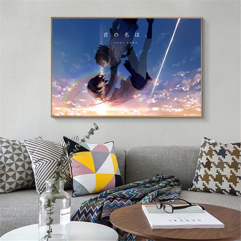 

Makoto Shinkai Your Name Japanese Anime Movie Poster Prints Canvas Paintings Second Element Wall Art Pictures Bedroom Home Decor