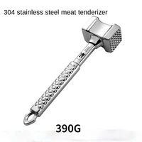 all steel 304 stainless steel tender meat hammer household double sided meat loosener kitchen gadget precision cast steak hammer