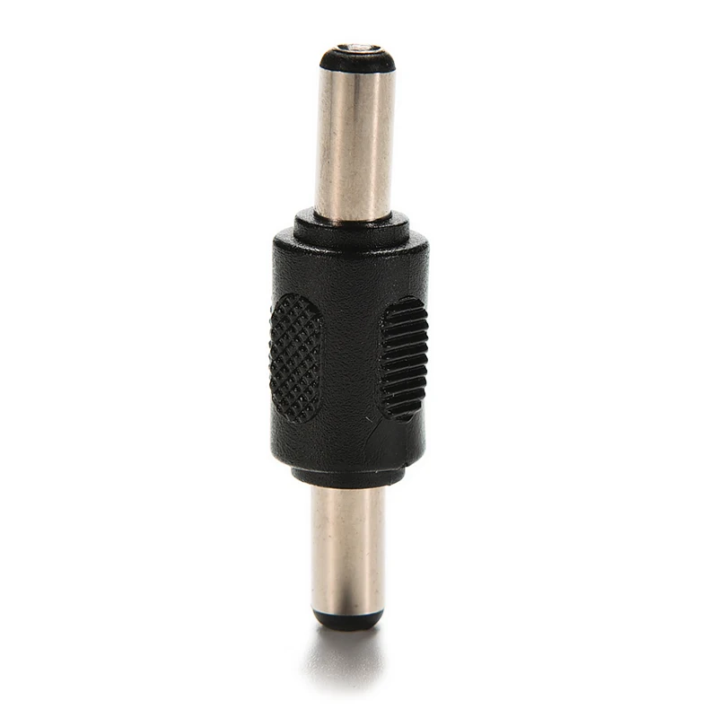 

Male CCTV DC Power Plug To Male Plug Adapter Connector 5.5mm DC Plug To 2.1mmx5.5mm DC Plug