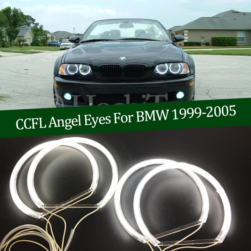 

Hight Quality CCFL Angel Eyes Kit Warm White Halo Ring For BMW E46 325i 325xi 330i 330xi with HID headlights 1999-2005 Demon Eye