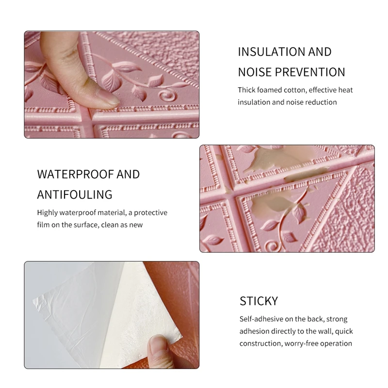 3D обои сделай сам мягкий настенный пеноматериал с ромбовидным узором