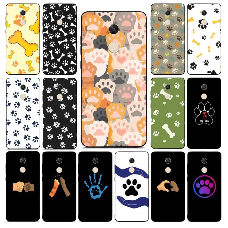 FHNBLJ &quotЛучшие друзья&quot собачья лапа &quotчехол для телефона чехол накладка Redmi Note 8 7