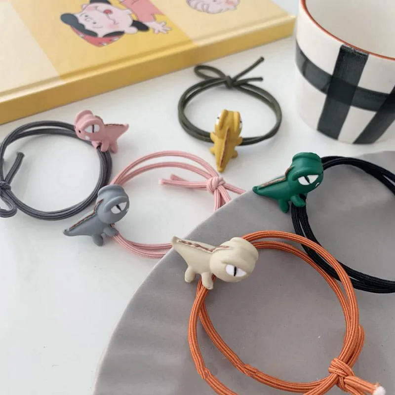 Милый мультяшный волос Веревка трехмерный маленький динозавр круг головной убор