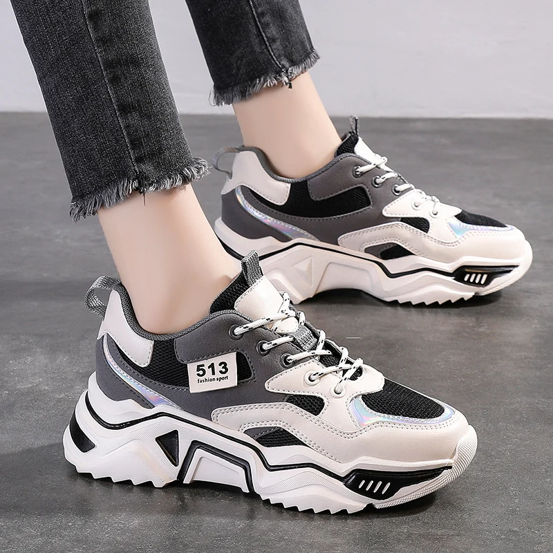 Женская прогулочная обувь массивная для папы кроссовки пробежек тренажерный зал