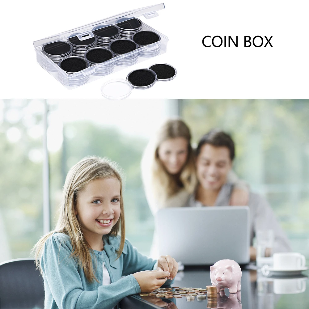 

Coin Collection Supplies, With Foam Gasket And Plastic Storage Box, Coins Holder Collector Case For Coin Collection Supplies