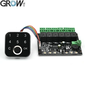 grow k219 bg16 dc12v adminuser password fingerprint control board with 6 relays for door access control system free global shipping