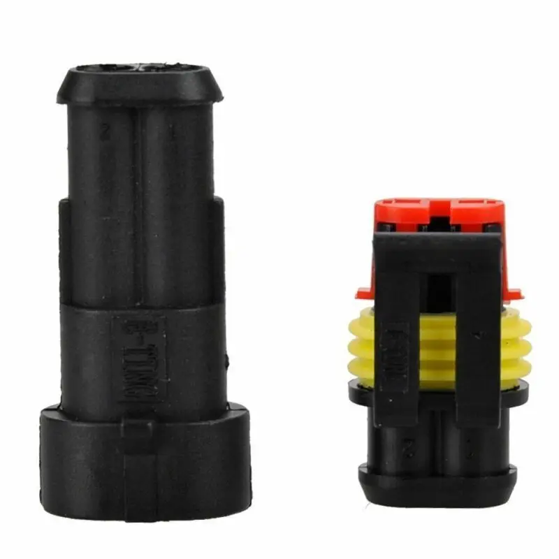 

10pcs 2Pin Way Car Auto Waterproof Electrical Connector Plug Socket Wire Kit Set