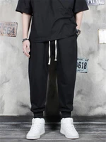 mens sports pants spring and autumn new classic simple fashion trend rope waist leisure loose large size pants