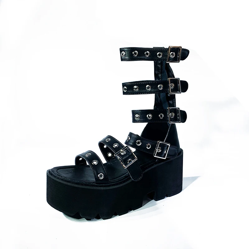 

block heel shoes chunky sandals Casual Shoes platform summer sandals wedges shoes gladiators summer sandals women punk shoes