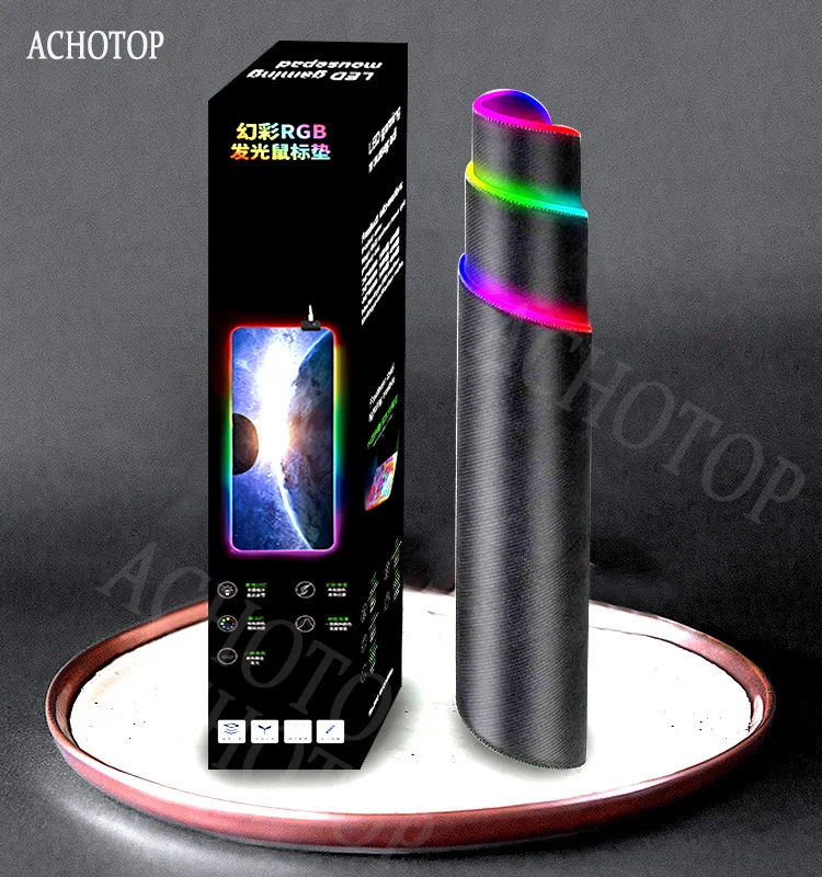 

2020 NEW Fashion RGB Gaming Mouse Pad Large Computer Mouse Pad Gamer LED Backlight Keyboard Desk Mat