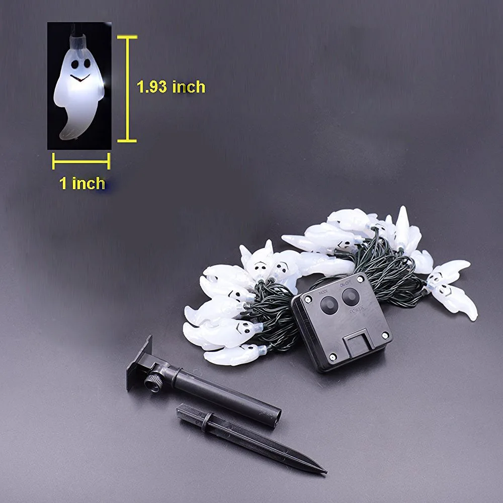 Украшение на Хэллоуин дома двор Бар Декор призрак дух Солнечная гирлянда 6 м в