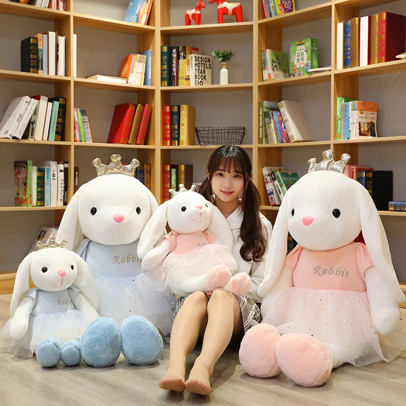 Игрушка в виде кролика с короной и плюшевой подставкой|Мягкие игрушки животные| |