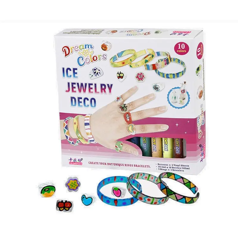 

Kids Painting Art Crafts Jewelry Making Kit for Girls DIY Your Own Ring Bracelet