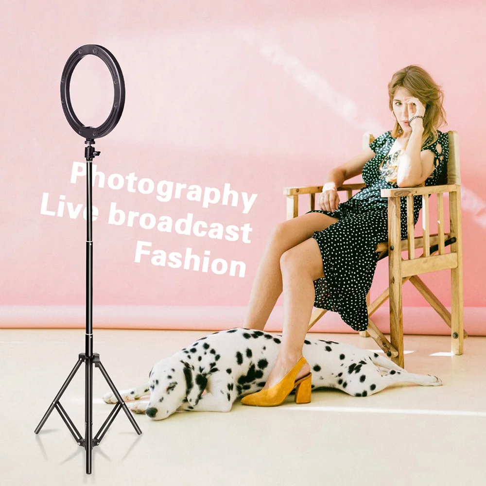 Кольцевой светодиодный светильник для селфи 10 дюймов со штативом и держателем