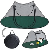 portable pet tent dog house folding cage for cat tent playpen puppy kennel easy operation fence outdoor small dogs mosquito net