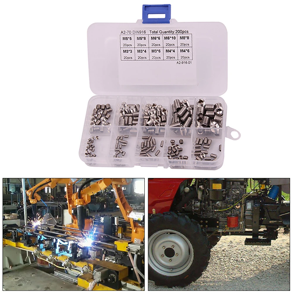 Простота в эксплуатации 200 шт. Шестигранная головка с шестигранной головкой